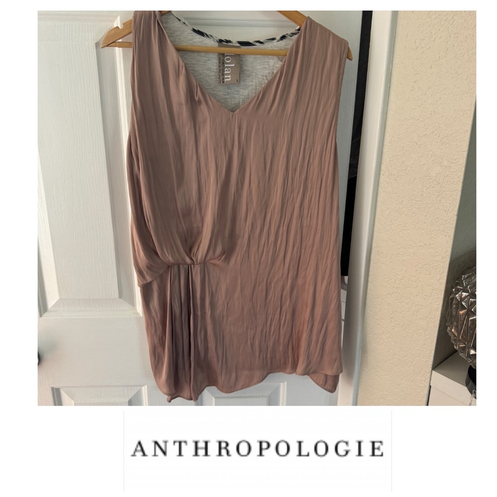 Anthropologie Dolan Left Coast Satin and Jersey Tank